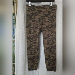 Spanx Jean-ish Ankle Leggings Womens 2X Stone Wash Camo Pull On Stretch Shaping